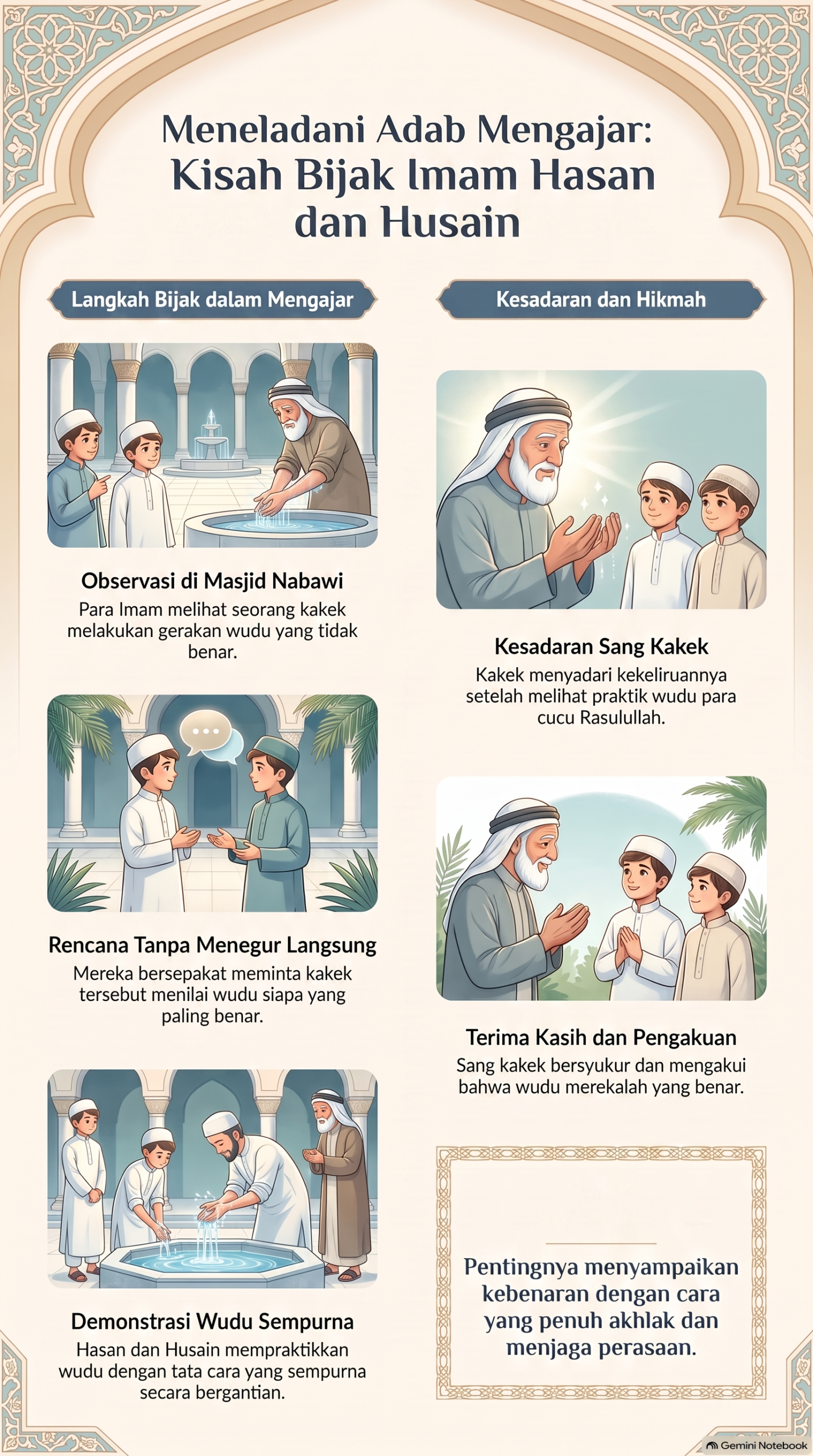Adab Mengajar Hasan dan Husain