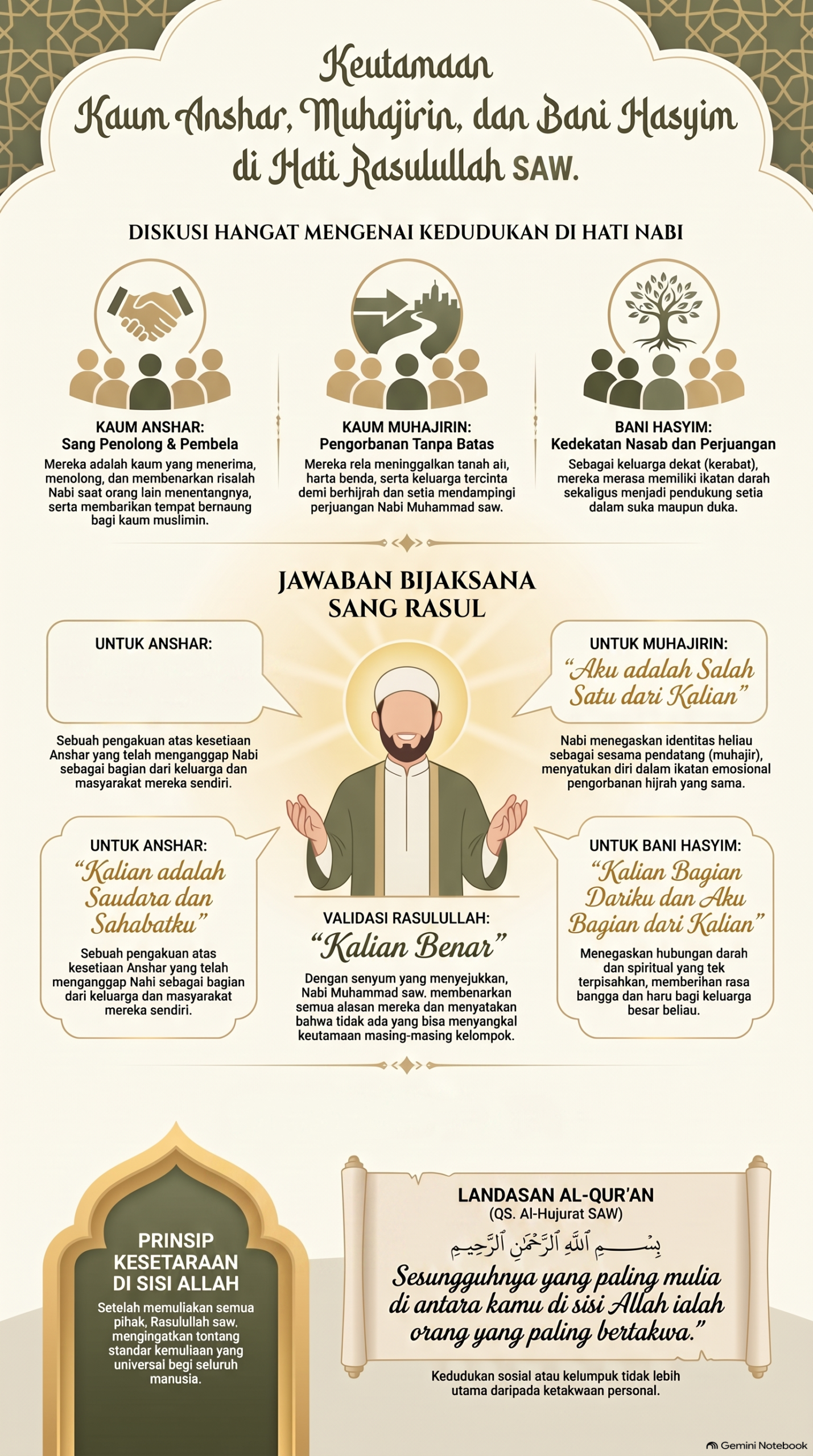 Keutamaan Kaum di Hati Rasulullah