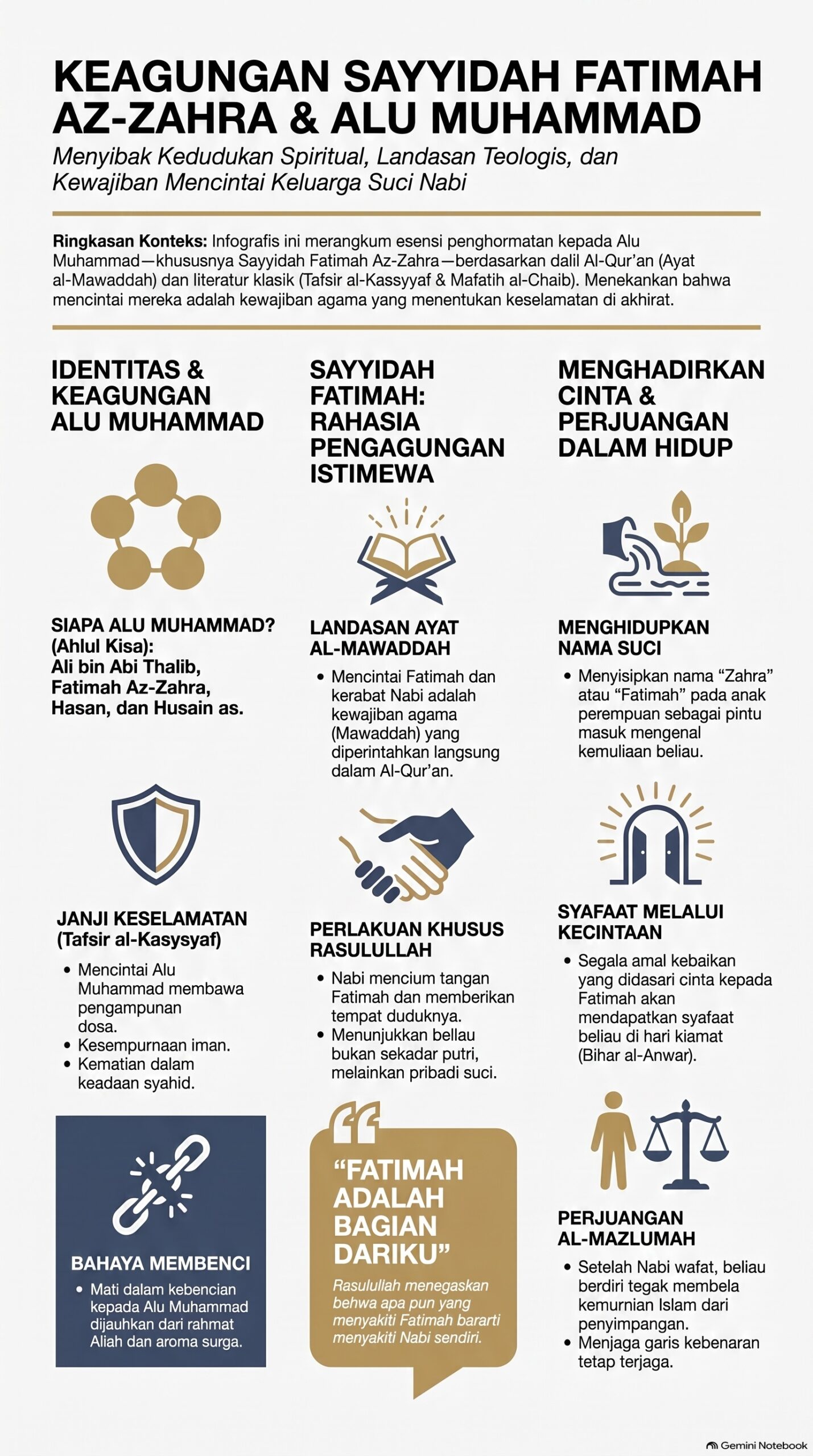 Keagungan Sayyidah Fatimah Az Zahra