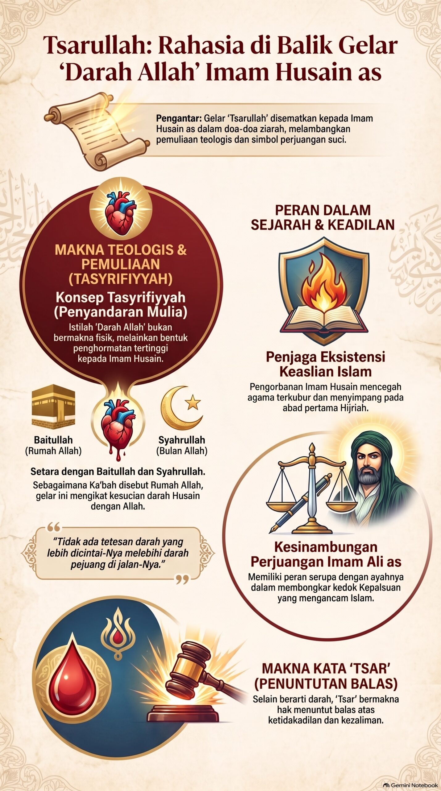 Rahasia Gelar Tsarullah Imam Husain