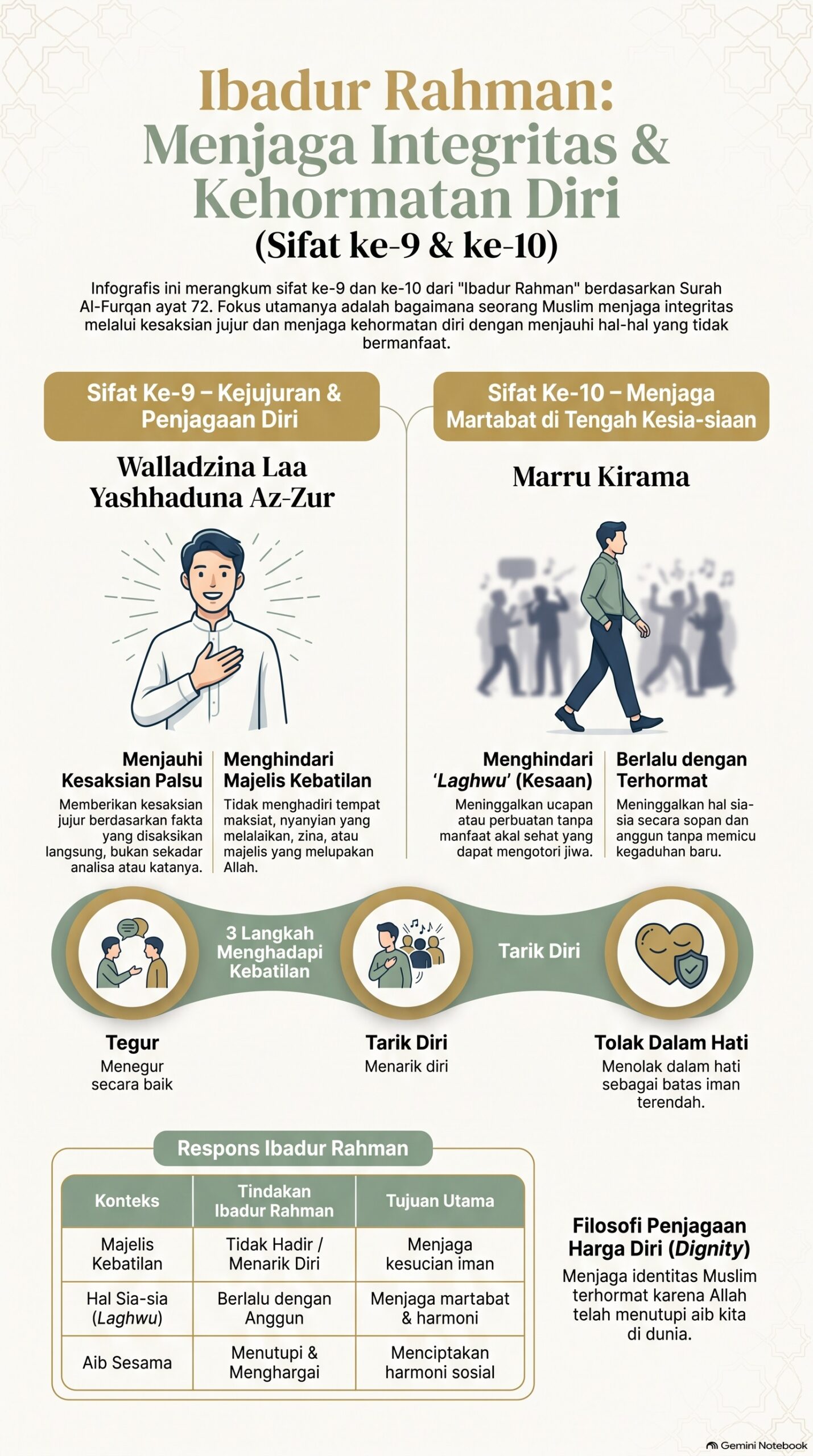 Ibadur Rahman Integritas dan Kehormatan