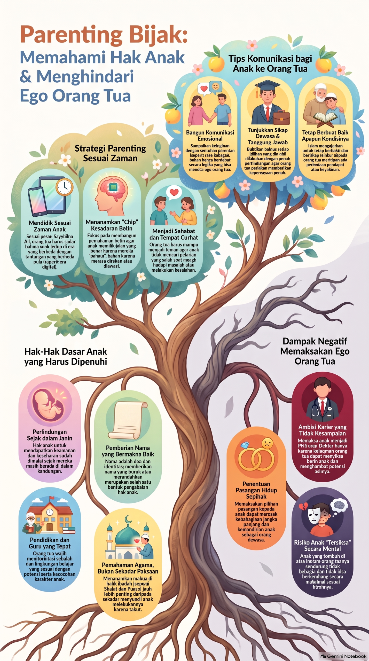 Infografik Parenting Bijak dan Hak Anak