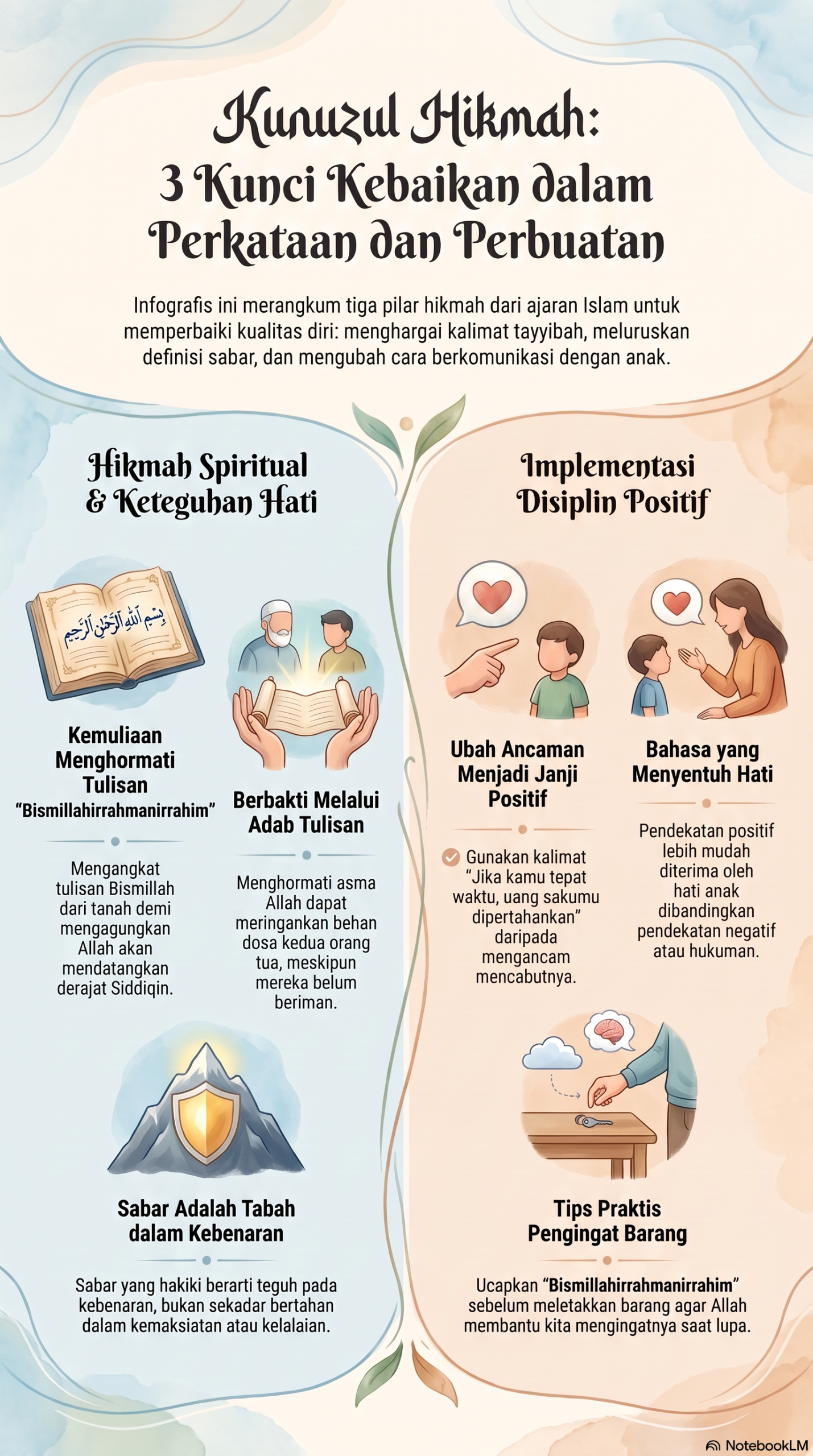 3 Kunci Kebaikan Perkataan Perbuatan