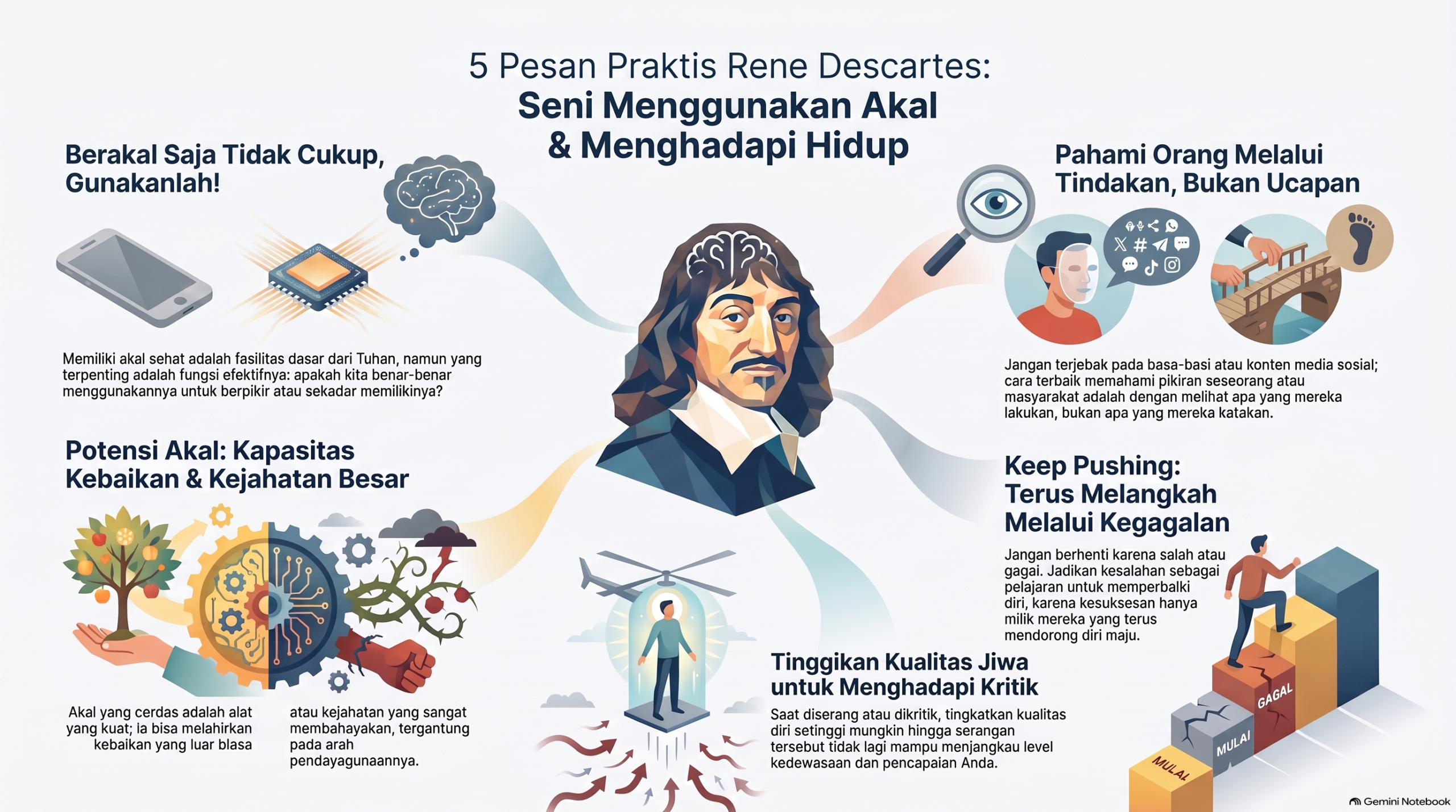 5 Pesan Praktis Rene Descartes