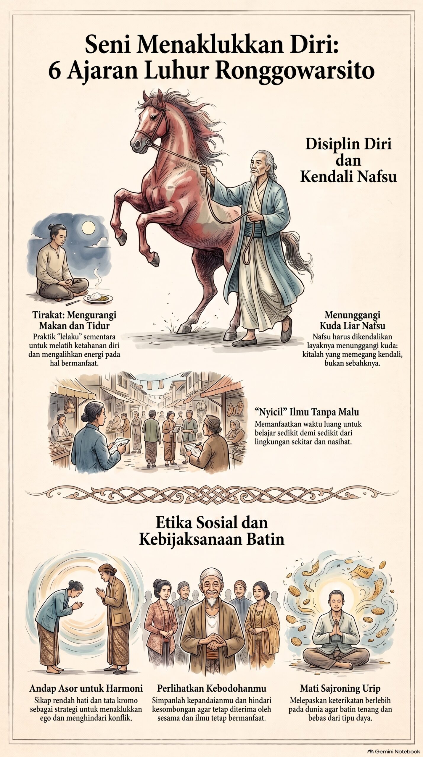 6 Ajaran Luhur Ronggowarsito