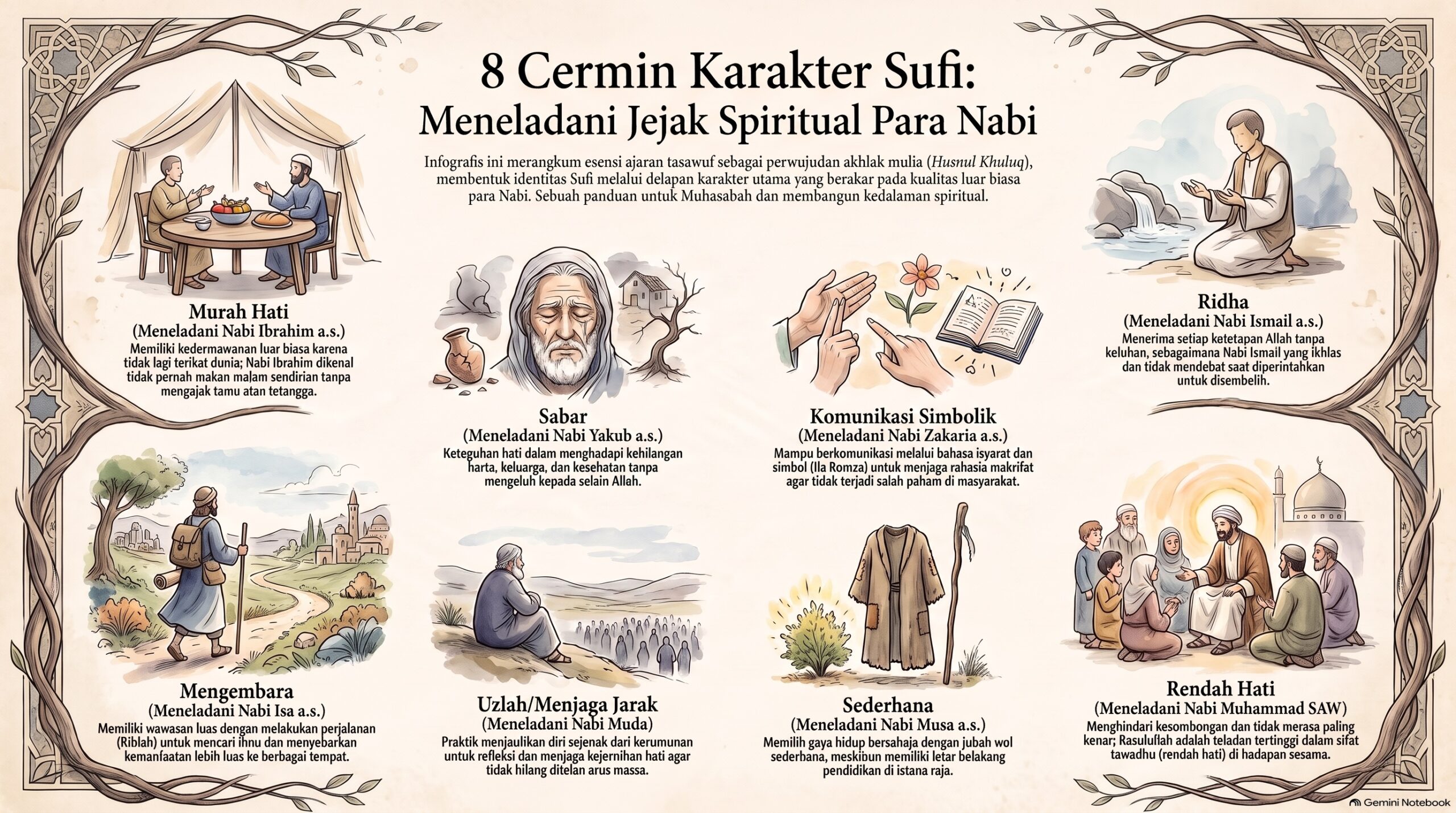 8 Cermin Karakter Sufi Nabi