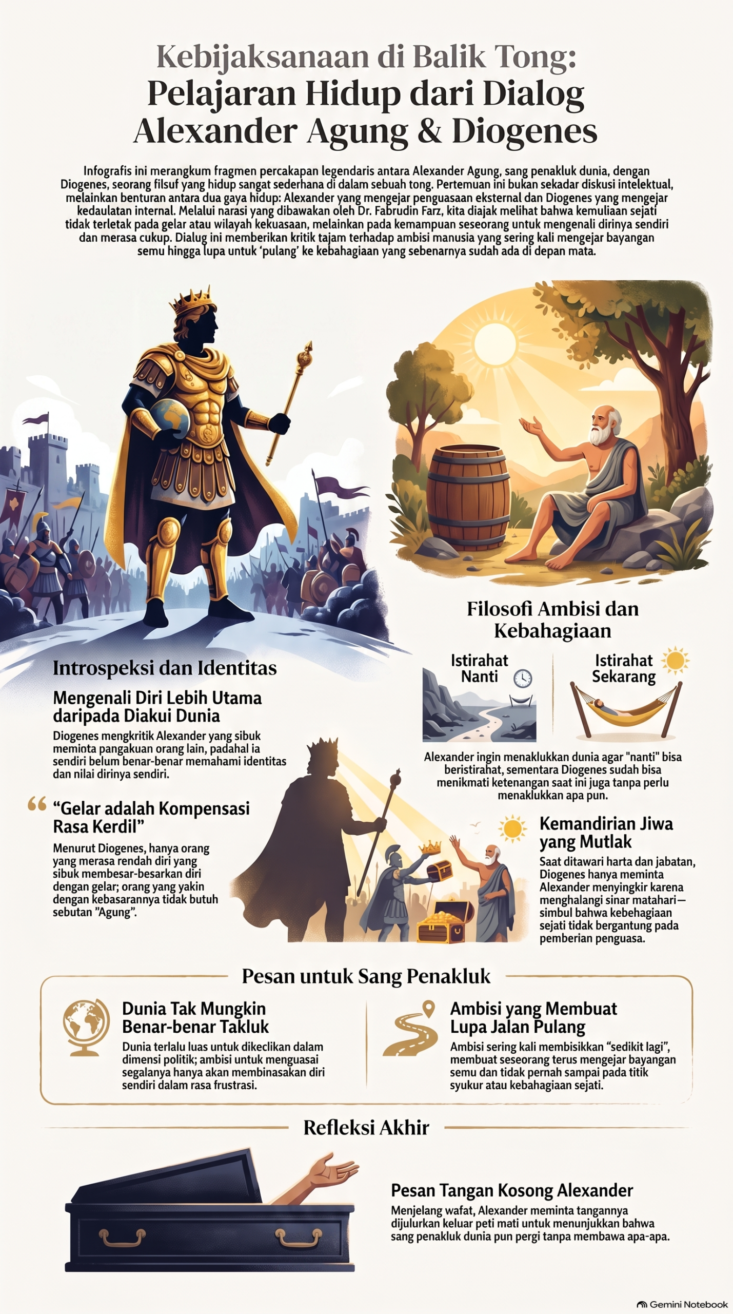 Pelajaran Hidup Alexander dan Diogenes