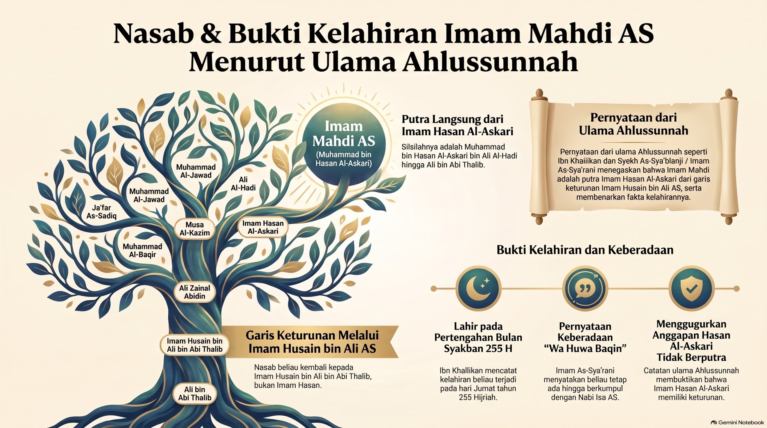 Dalil2 Infografis Nasab Imam Mahdi AS2
